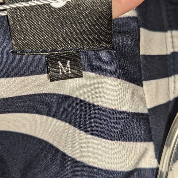 FuTario blue striped/floral lined Jacket NWT M - Picture 3 of 10